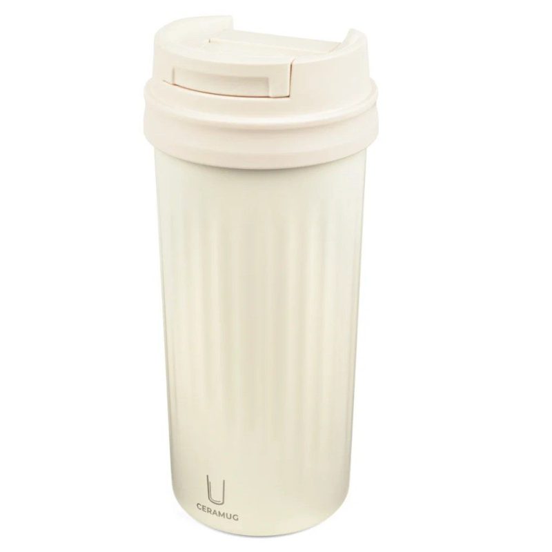 TROIKA CUP51/WH Thermos mug CERAMUG 500 Κούπα θερμός Λευκή TROIKA