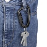 TROIKA KAR12/BK KARABINER Γάντζος αλουμινίου Μαύρος 3