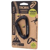 TROIKA KAR12/BK KARABINER Γάντζος αλουμινίου Μαύρος 2