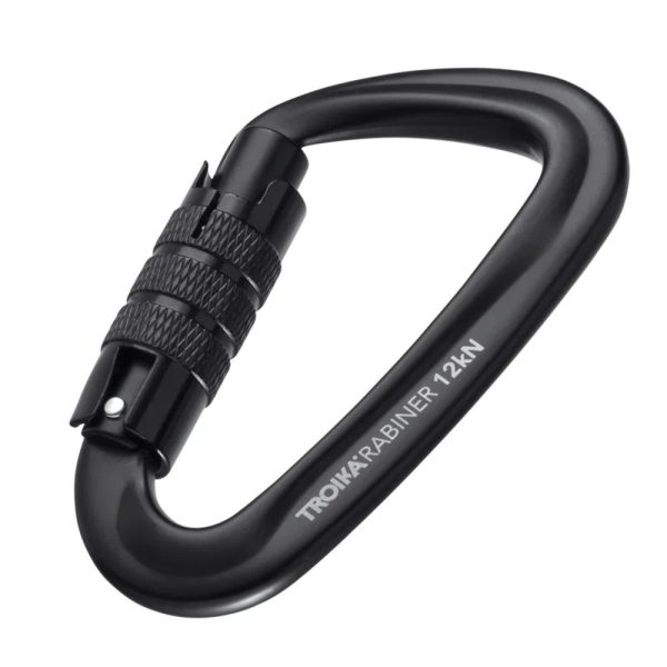 TROIKA KAR12/BK KARABINER Γάντζος αλουμινίου Μαύρος
