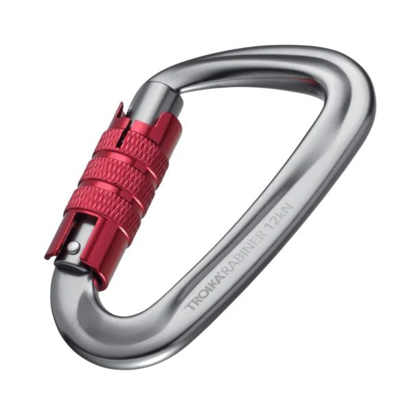 TROIKA KAR12/RD KARABINER Γάντζος αλουμινίου Κόκκινος
