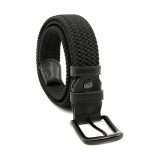 Legend Accessories LGD-18-01 Ελαστική Πλεκτή Ανδρική Ζώνη Δερμάτινη Μαύρη 3