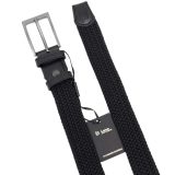 Legend Accessories LGD-18 Ελαστική Πλεκτή Ανδρική Ζώνη Δερμάτινη Μαύρη 2