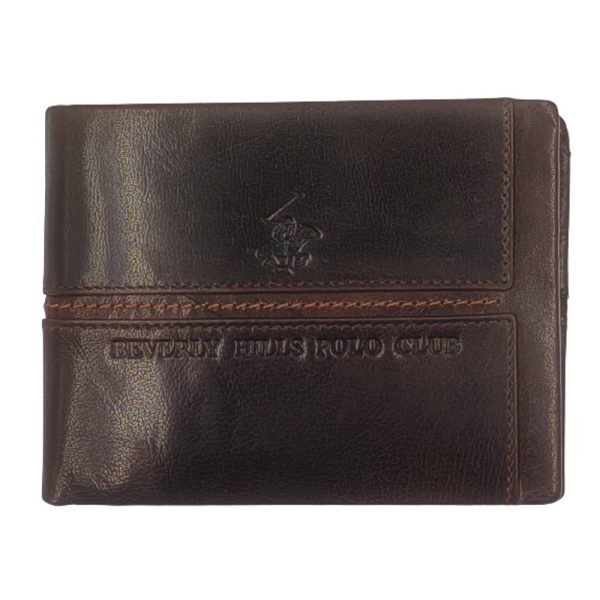 Beverly Hills Polo Club BH-1562 Δέρμα Πορτοφόλι καφέ