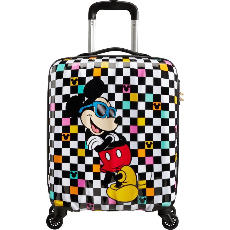 American Tourister 106497-A080 Hypertwist Mickey Check Βαλίτσα Καμπίνας 55cm Ασπρόμαυρη American tourister
