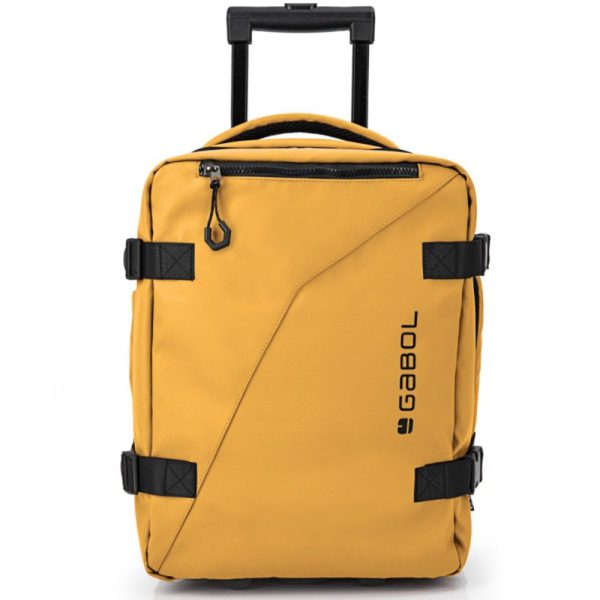 Gabol 125244-027 CANADA Travel Backpack Ταξιδιωτική Τροχήλατη Τσάντα Πλάτης Κίτρινη