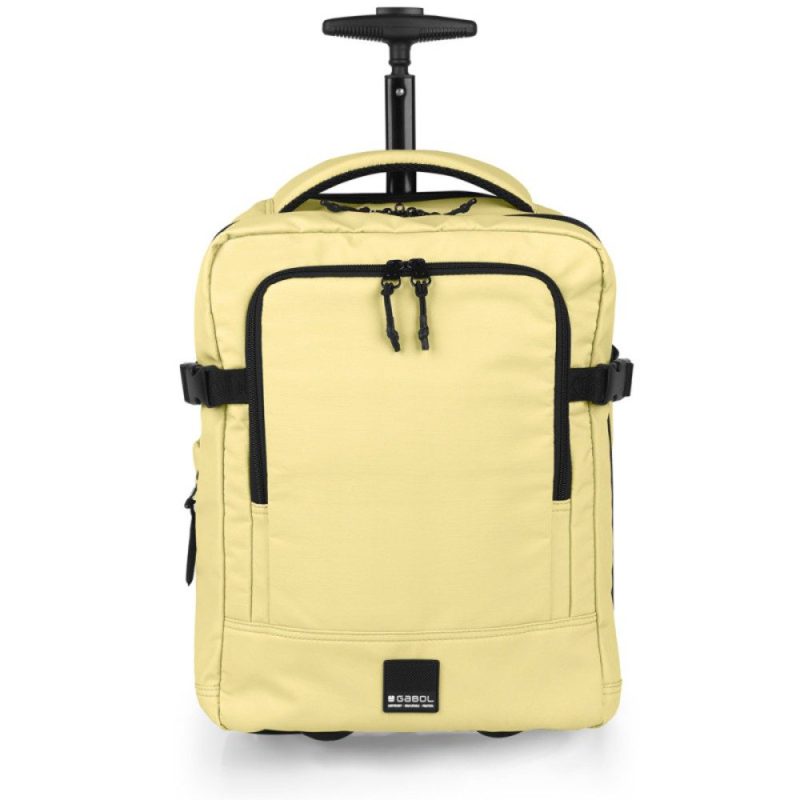 Gabol 126344-005 VANCOUVER Travel Backpack Ταξιδιωτική Τροχήλατη Τσάντα Πλάτης Κίτρινη Gabol