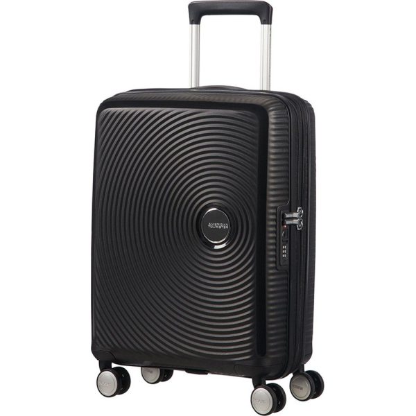 American Tourister Soundbox Spinner Expandable Βαλίτσα Καμπίνας 55cm 88472-1027 Μαύρη