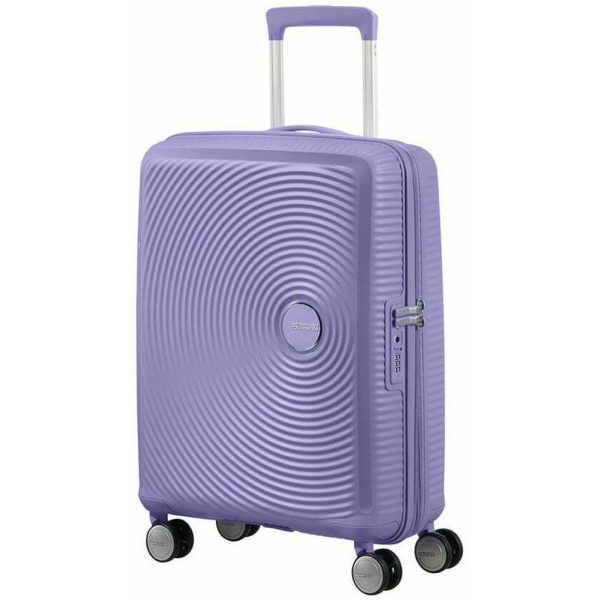 American Tourister Soundbox Spinner Expandable Βαλίτσα Καμπίνας 55cm 88472-1491 Λιλά