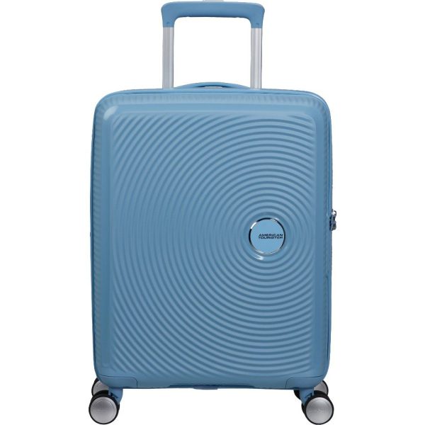 American Tourister Soundbox Spinner Expandable Βαλίτσα Καμπίνας 55cm 88472-A255 Γαλάζια