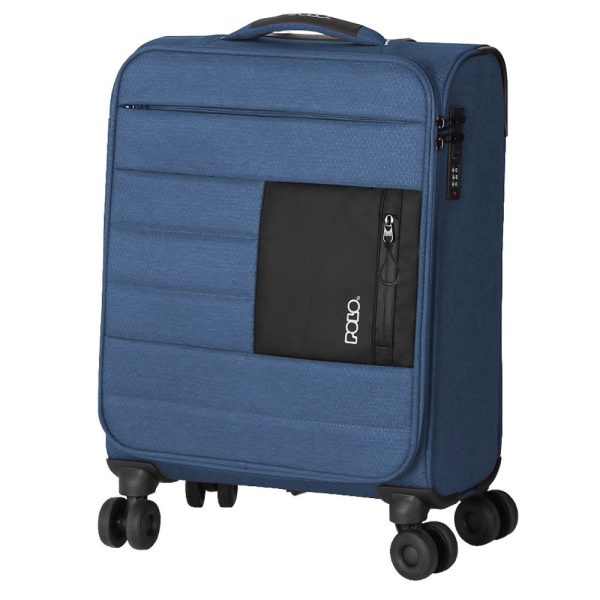 POLO 965006-5000 ATHENS Βαλίτσα Καμπίνας 55cm Μπλε