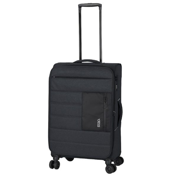 POLO 965007-2100 ATHENS Exp. Μεσαία Βαλίτσα 67cm Μαύρη