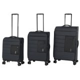 POLO 965009SET-2100 ATHENS Σετ 3τμχ Expandable Βαλίτσες Ταξιδιού S/M/L Μαύρες 1